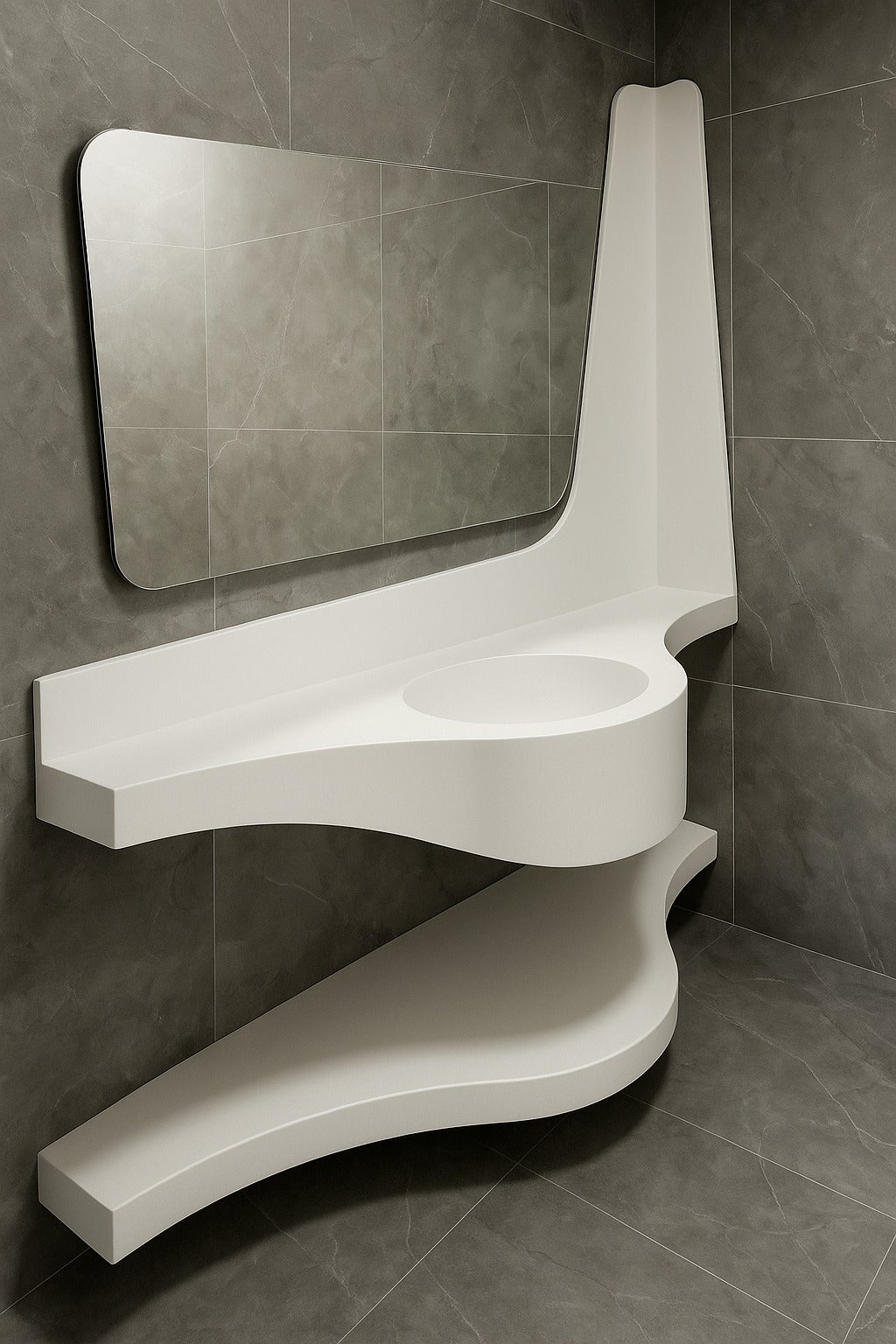 Skulpturales Waschbecken-Design | Mivora Art