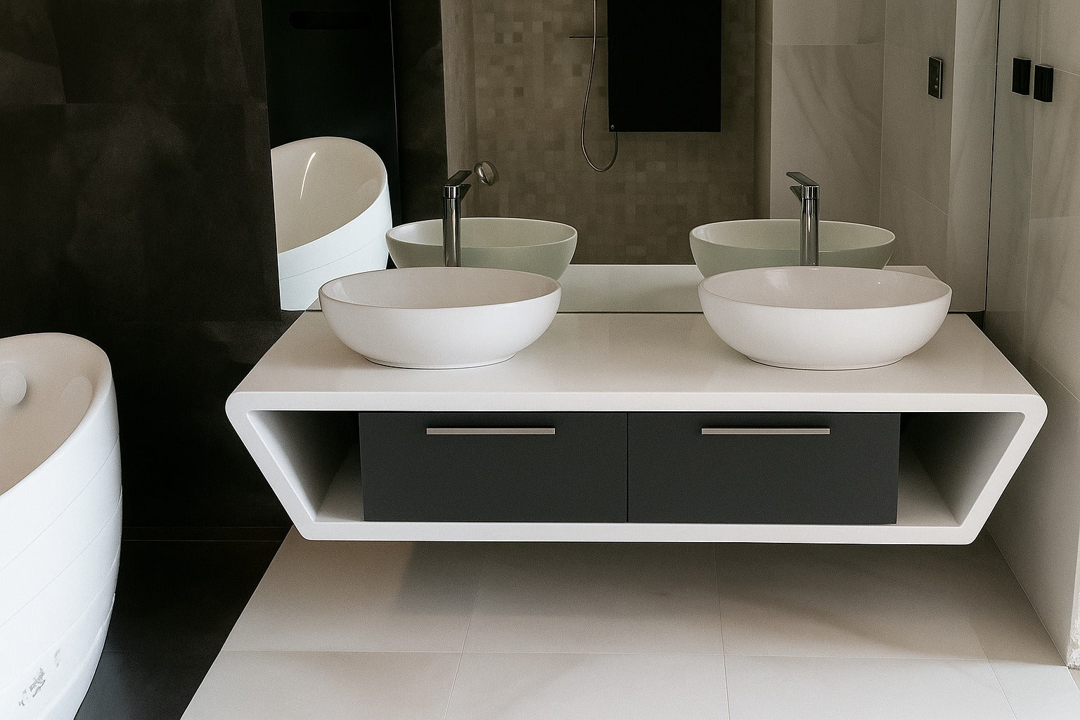 Doppelwaschtisch DUO FLOW  | Mivora Art