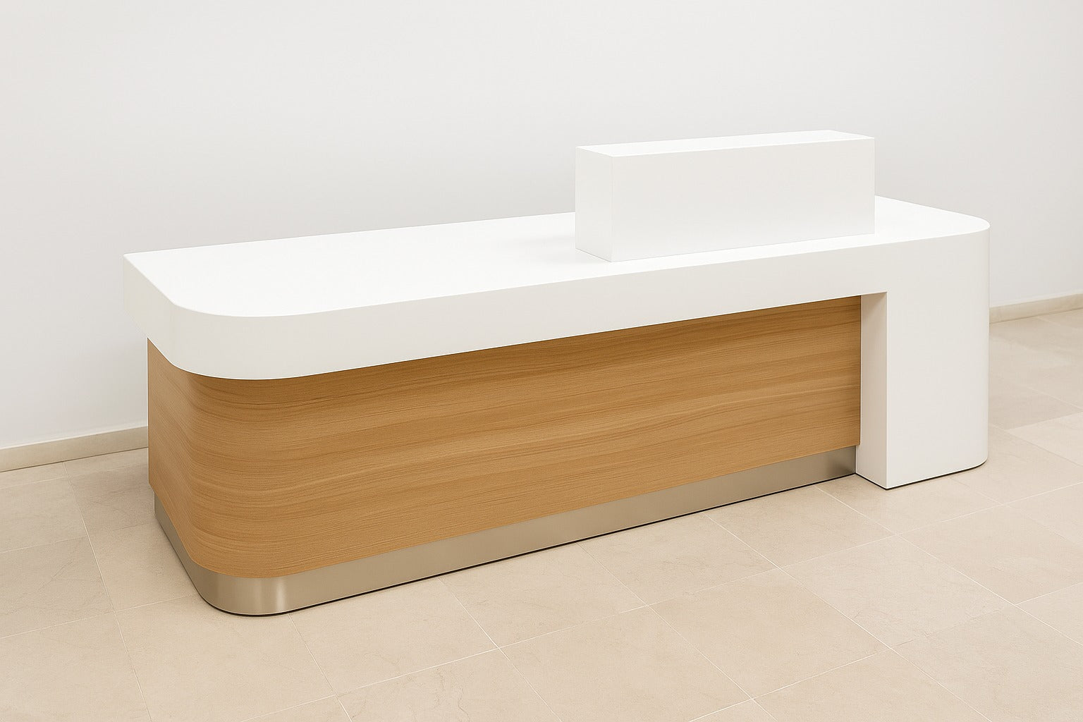 Moderne Empfangstheke mit Holzdekor | Mivora Art