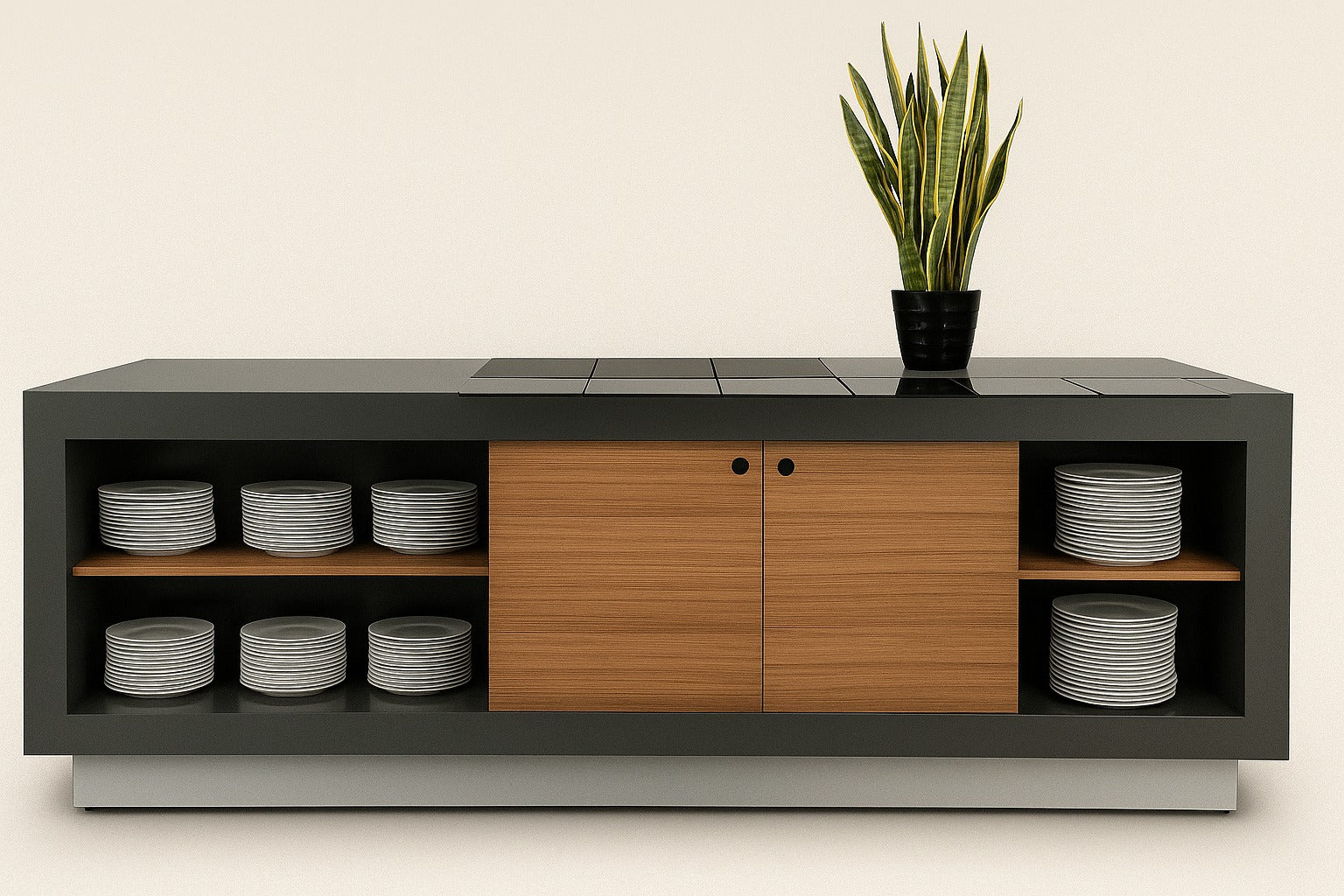 Buffetstation NERO & OAK | Mivora Art