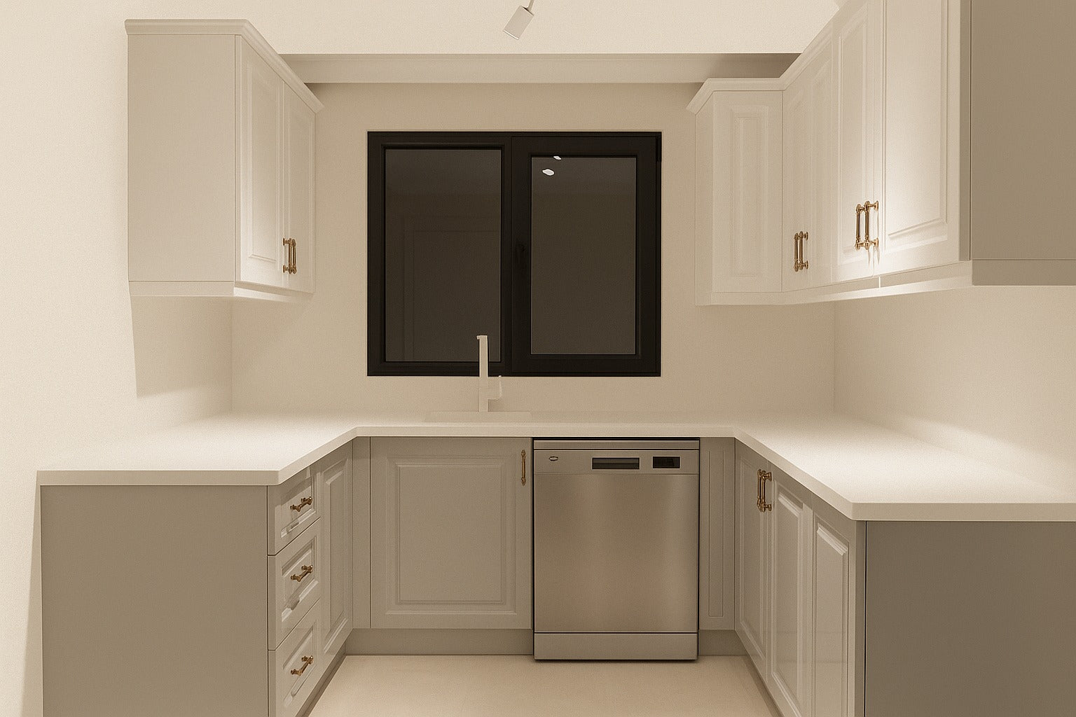 Mivora Art – Küche Elegance Grey & White“ | Mivora Art