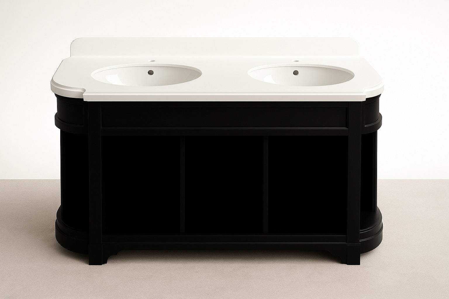 Doppelwaschtisch mit Corian®-Aufsatz | Mivora Art